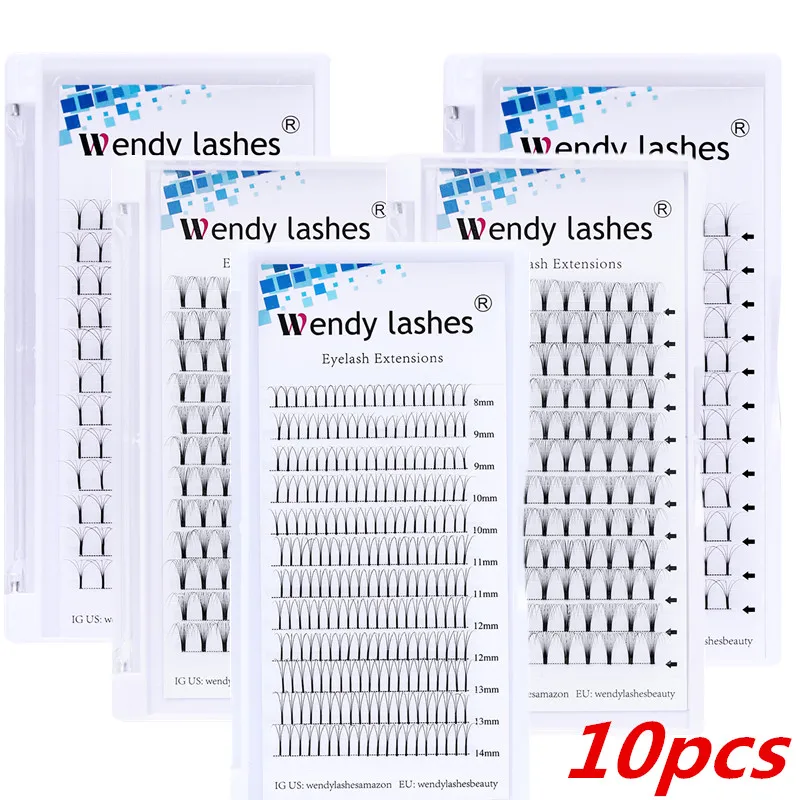 

10PCS Lashes 12Lines Premade Volume Fans 3D/5D/6D/10D Premium Individual Lashes Extension Russian Volume Eyelash Extensions