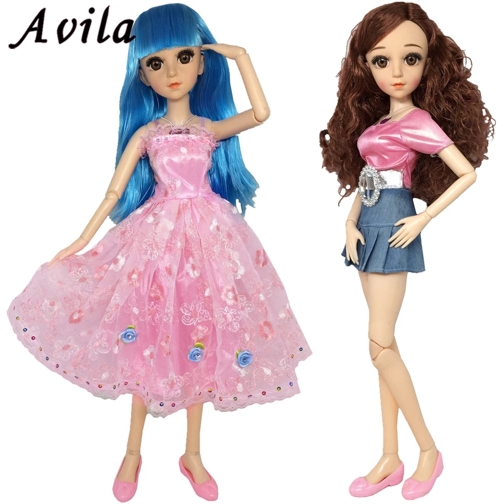 Одежда для куклы 1/3 bjd розовая юбка принцессы с кружевным цветочным платьем