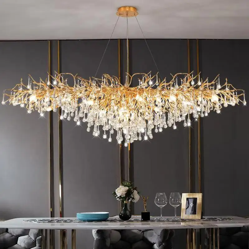 Nordic Luxury LED Chandelier Lighting Bedroom Decoration Ceiling Chandeliers Villa Living Room Hotel Hall Indoor Lighting Lustre
