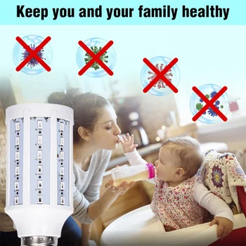 

E27 Remote Control Timing UVC Germicidal Lamp Killing Mite Anti Pollution Germicidal Lamp Pest Remover Air Purifier