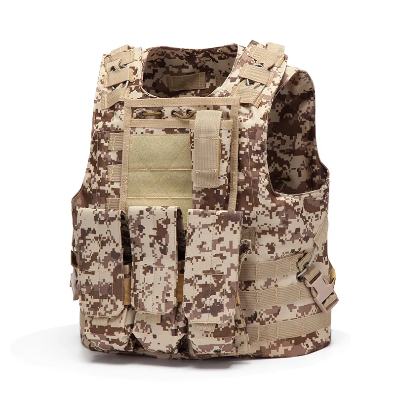 Военный тактический жилет Molle Combat штурмовая пластина тактический жилет 7 цветов CS верхняя одежда охотничий жилет - Цвет: Desert