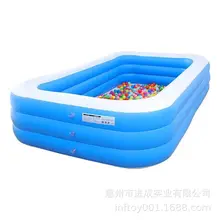 Фабрика в настоящее время большой размер прямоугольный бассейн детский бассейн бытовой надувной бассейн с ручной насос