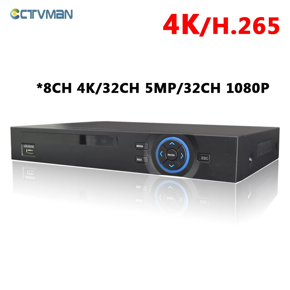 CTVMAN видеорегистратор CCTV DVR 8CH 4 K/32CH 5MP/32CH 1080P NVR домашний видеорегистратор ONVIF сетевой рекордер Домашняя безопасность