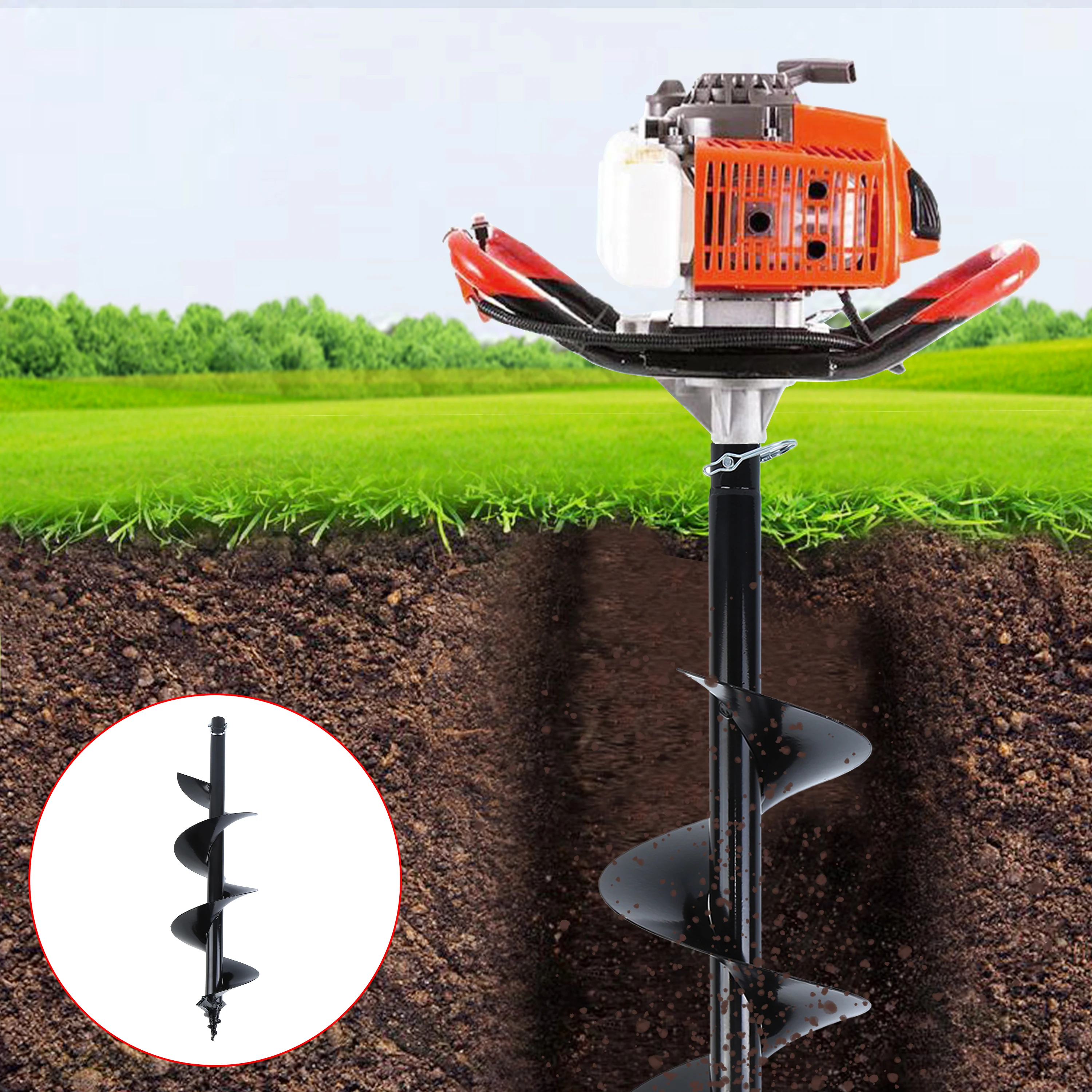 Honhill Earth Drill Auger 200mm / 250mm Replacement Bit For Earth Auger