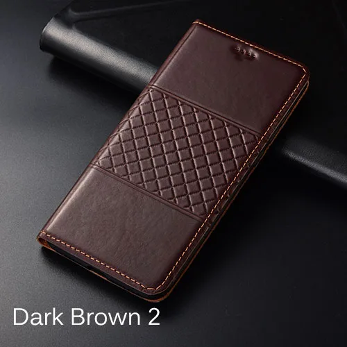 dark brown 2 Чехол для TP-Link Neffos X9 C9 C9A C7 KEZiHOME плед стиль натуральная кожа флип Бумажник чехол для Y6 Y5 N1 C5A Y5L X1 Lite чехлы - Цвет: dark brown 2