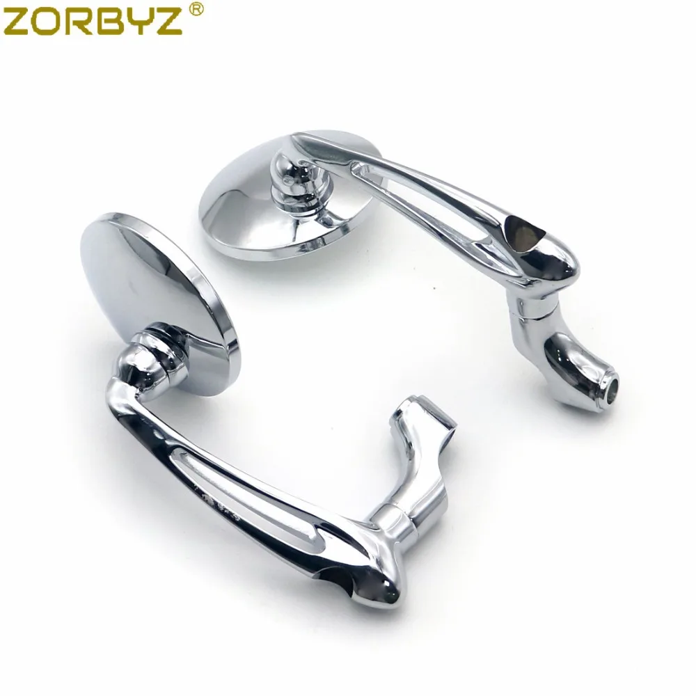 ZORBYZ мотоцикл черный/хром l-бар круглые боковые зеркала заднего вида для Honda GN125 кафе гонщик на заказ