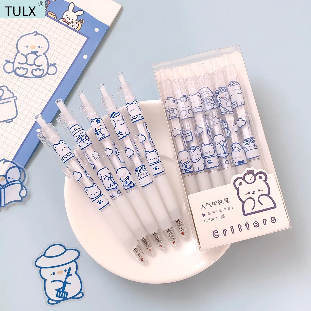 TULX – stylo à gel effaçable kawaii, papeterie scolaire coréenne
