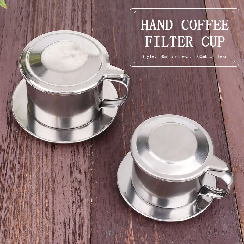 

Coffee Filter Cup Vietnamese Coffee Filter Mug with Filter Coffee Filter Vietnam Stainless Steel Drip Portable Durable Home