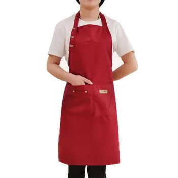 

Pure Color Cooking Kitchen Apron For Woman Men Chef Waiter Cafe Shop BBQ Hairdresser Aprons Custom Logo Gift Bibs