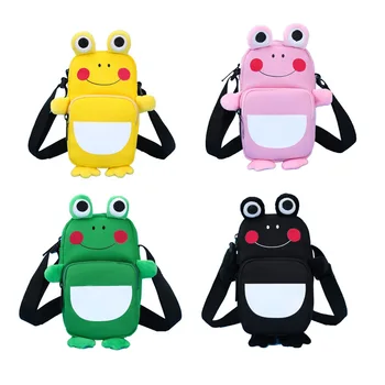 

2020 New Cute Mini Small Fashion Kids Children Cartoon Frog Shape Promotional Gift Cross Body Mobile Phone Bags