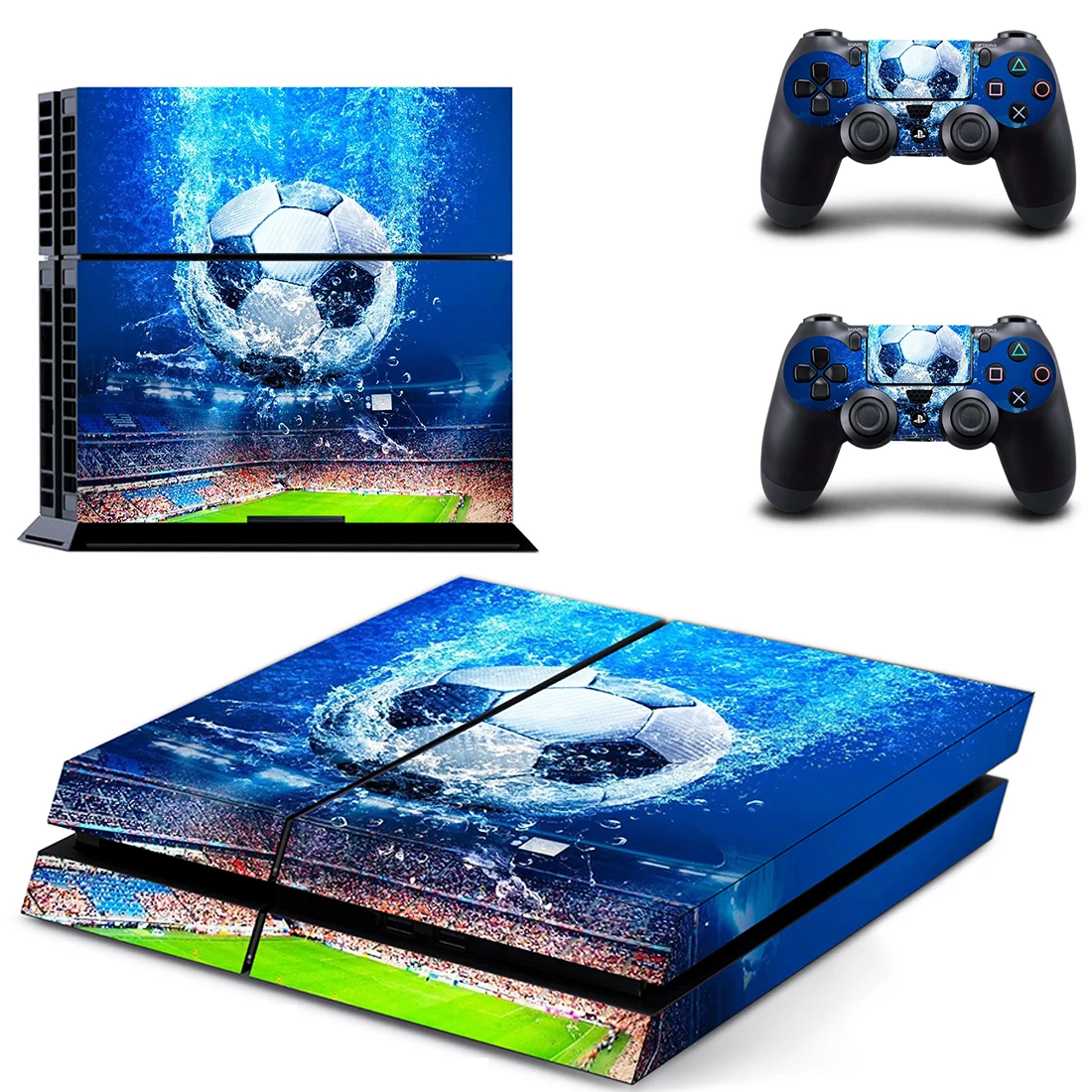 Наклейка на кожу в футбольном стиле для PS4 Playstation 4 Защитная пленка консоли + 2