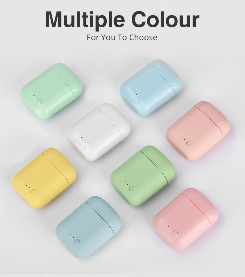 

Wireless bluetooth headset TWS mini i7 i12 5.0 bluetooth sports headset colorful earbud gaming headset with microphone