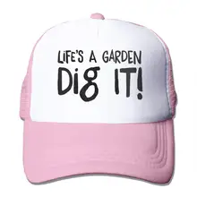 Life's A Garden DIG IT Mesh бейсбольная Кепка унисекс Регулируемая Кепка В Стиле Дальнобойщика розовый