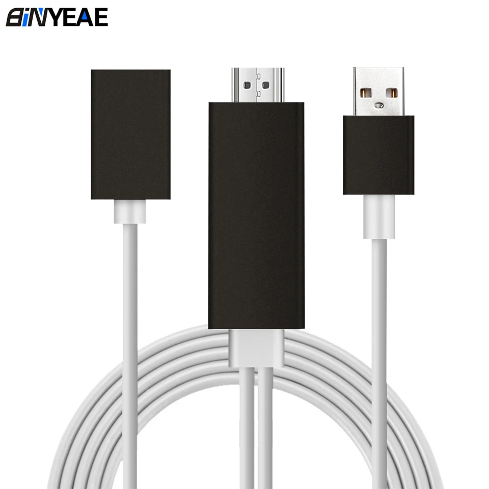 Зеркальный кабель MHL с USB на HDMI для iPhone Xiaomi Huawei телефонов базе Android проекторов HDTV