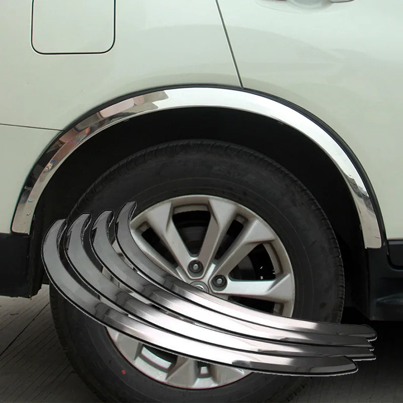 

for Nissan QASHQAI J10 J11 2008-2018 Car Styling 304 Stainless steel car wheel eyebrow trim strip trim