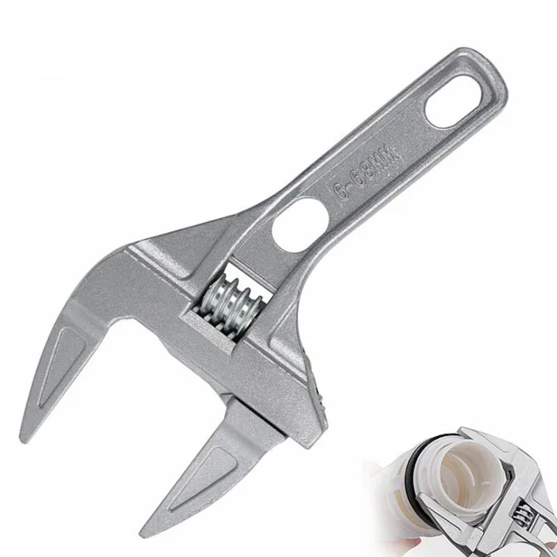 6-68MM Convenient Adjustable Large Spanner Wrench Opening Plumber Reliable  Tool 