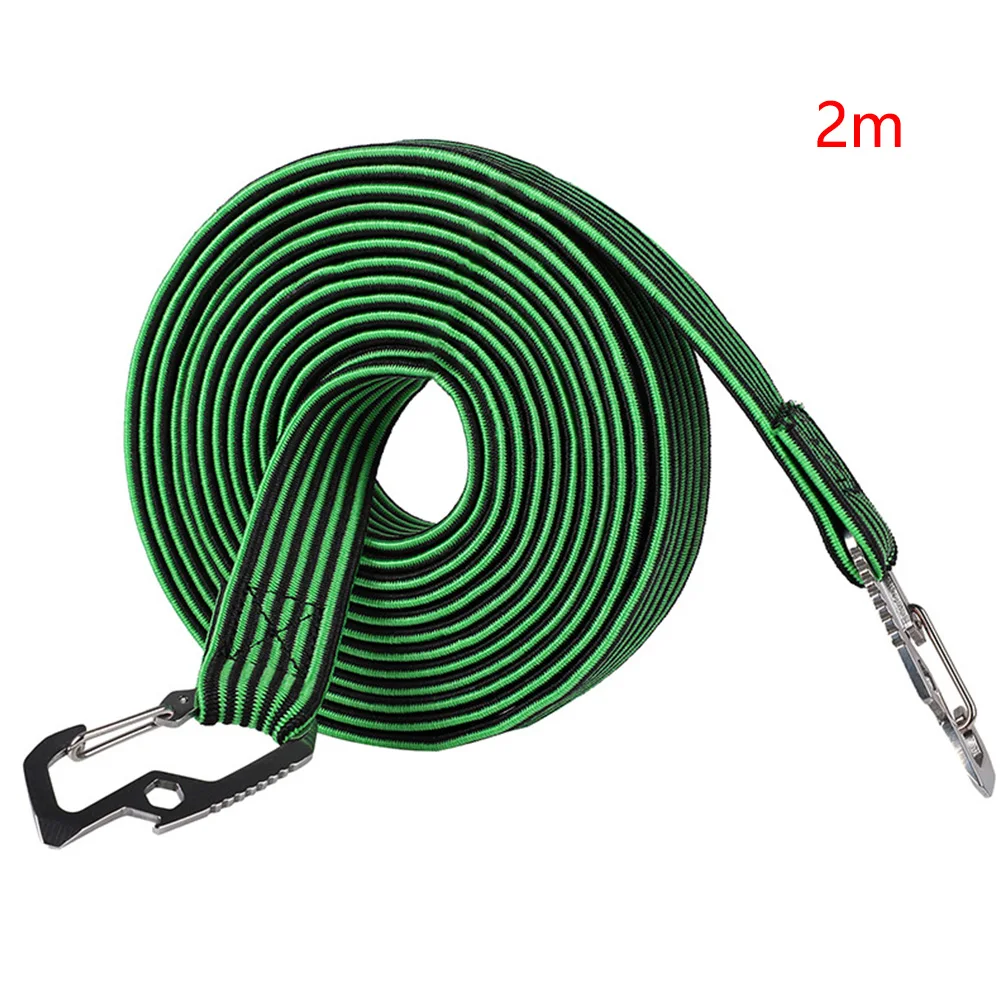 Green 2m 2/4 м, для езды на велосипеде на улице, укладки езда на велосипеде фиксированная веревка аксессуар бабочка на резинке с ремень крюк Чемодан деревообрабатывающее кантовальное велосипедная резинка банджи - Цвет: Green 2m