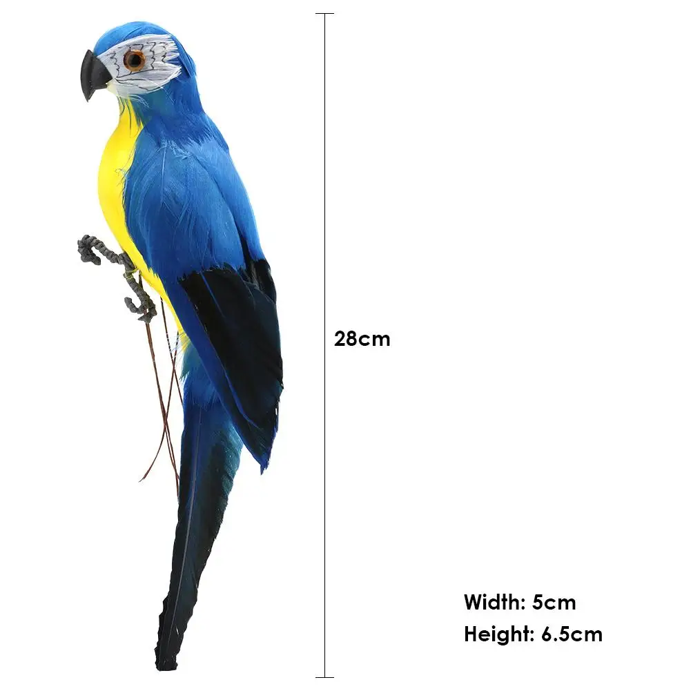 Handmade Foam Feather Artificial Parrot Imitation Bird Model Figurine Foam Birds Parrot Home Garden Decoration Ornament