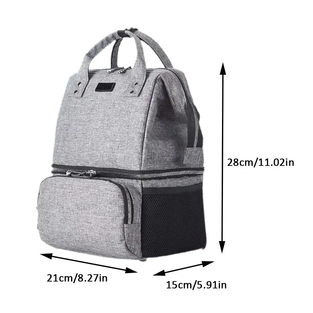 Waterproof Mummy Bag Shoulder Double Dry Wet Separation Insulation Lunch Breast Milk Preservation Large Back Milk Bottle bag