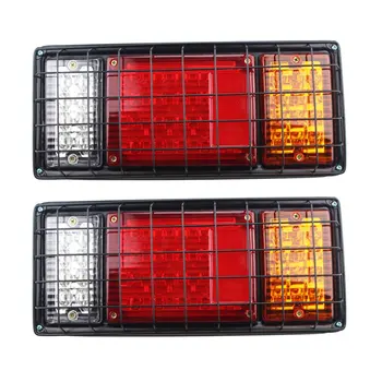 

new2pcs 12V 40Lamps Metal Frame Tail Stop Light Brake Lights For Truck Trailer