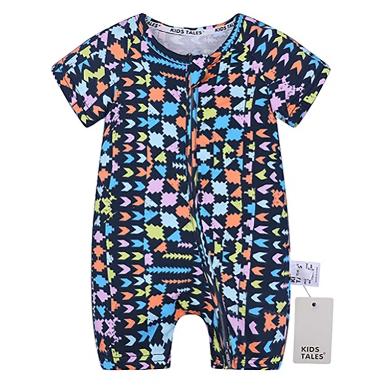 Newborn Knitting Romper Hooded  Cartoon Print Baby Romper Fashion Toddler Girl Summer Clothes Cotton Zipper Short Sleeve Newborn Boys Rompers 3-24 Months Newborn Sailor Romper Girls Boy Costume Anchor