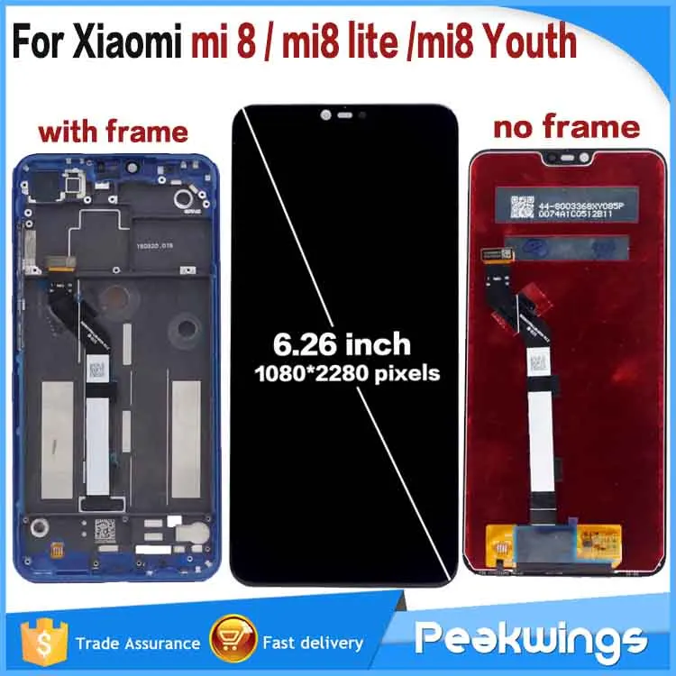

6.26" For xiaomi mi 8 lite mi8 Youth LCD Display + Touch Screen mi 8x Digitizer Assembly Replacement For XiaoMi mi8 lite LCD