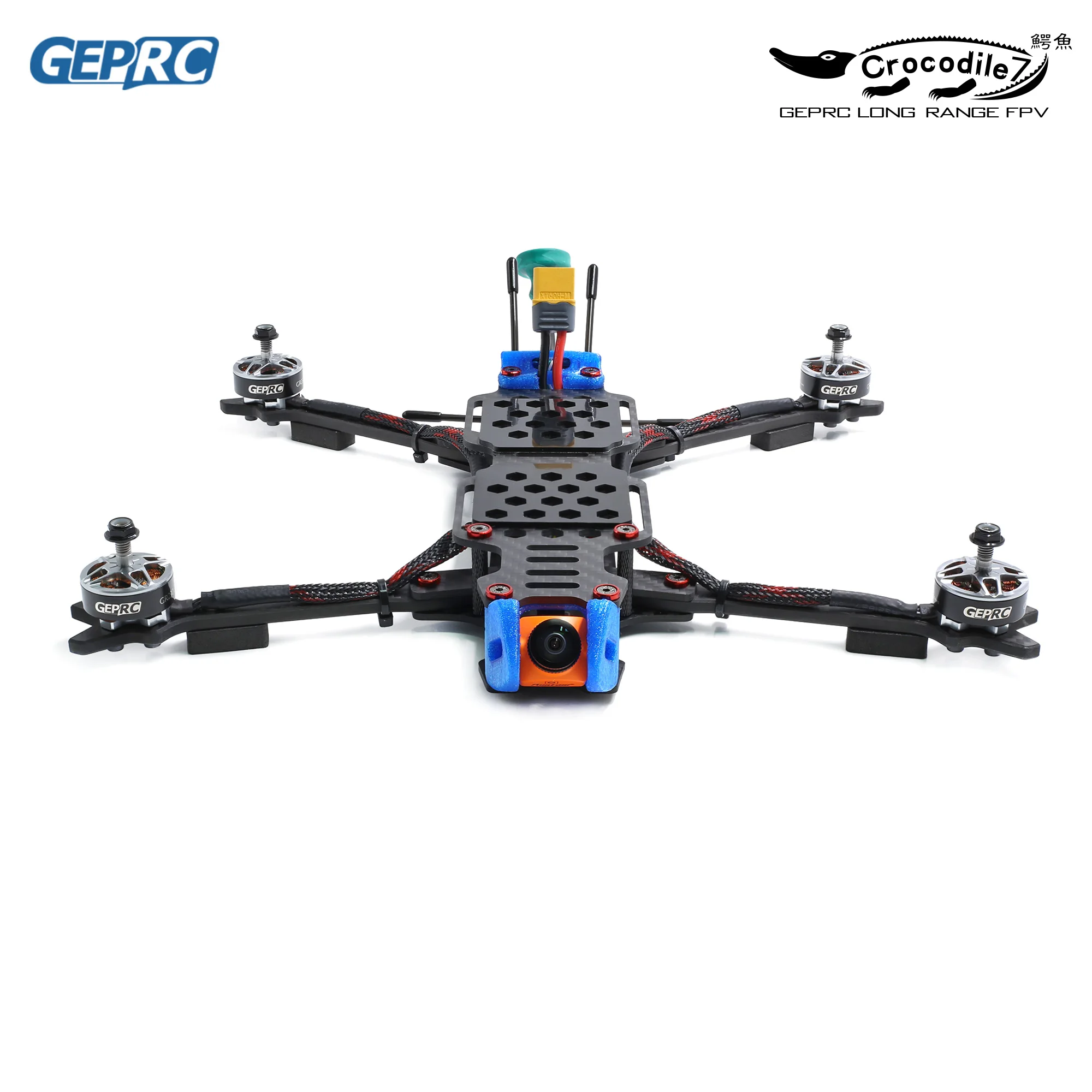 Квадрокоптер GEPRC Crocodile 7 дюймов 315 мм PRO F4 BL32 50A башня 1080P Runcam Сплит 2S длинный звонок
