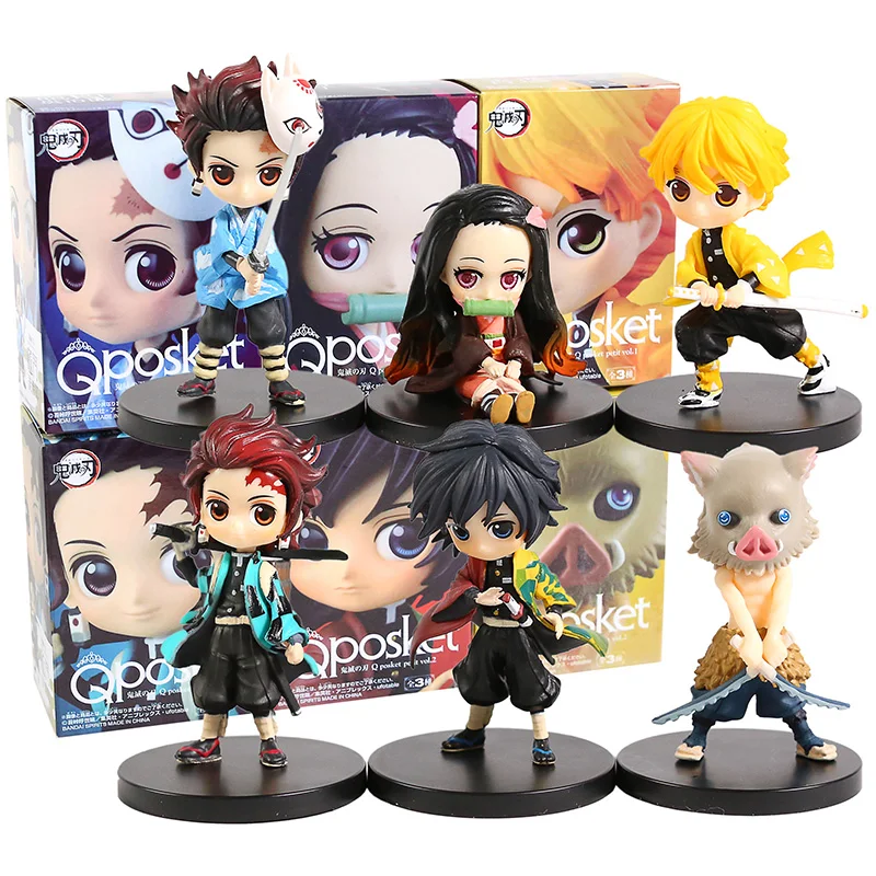 Q Posket рассекающий демонов киметасу no Yaiba Kamado Tanjirou Nezuko Agatsuma Zenitsu Hashibira Inosuke Tomioka Giyuu