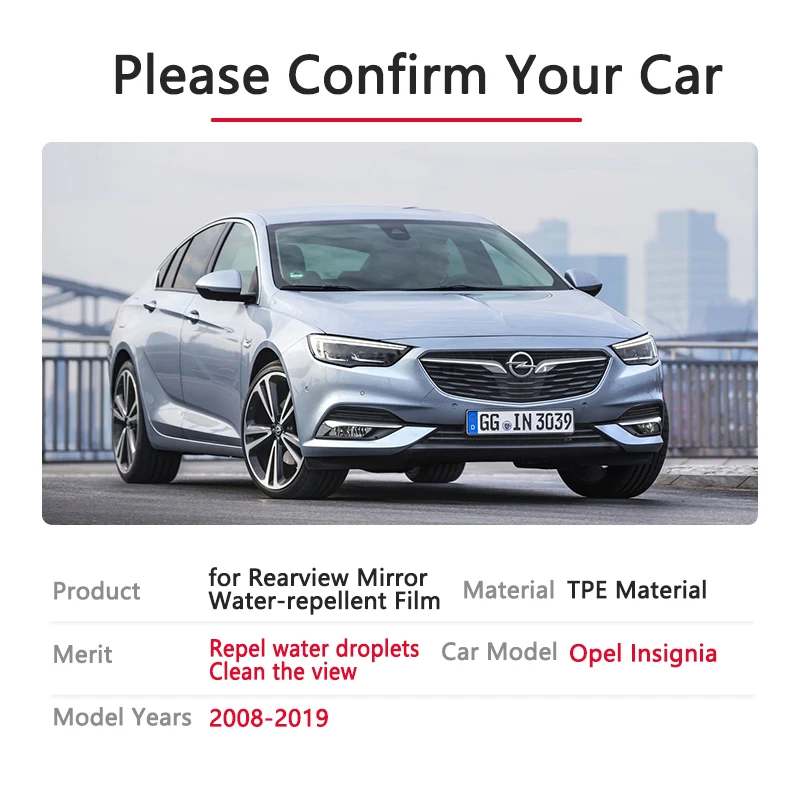 Полное покрытие противотуманной пленки зеркало заднего вида для Opel Insignia A B Vauxhall