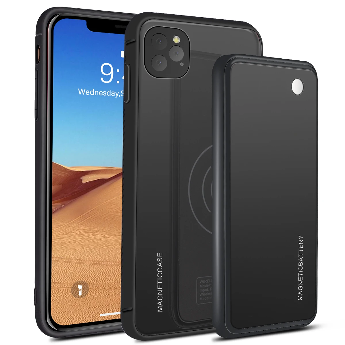 

For iPhone 11 Pro Battery Charger Case 5000mAh Rechargeable Extended Battery Shockproof Charging Cover For iPhone11 Case Battery