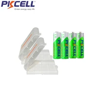 PKCELL Wiederaufladbare Batteria NIMH AA Precharged nimh Batterien aa 2200mAh 2PCS Und AAA 850mAh 2Pcs Mit 1Pc Batterie Box 2a aaa