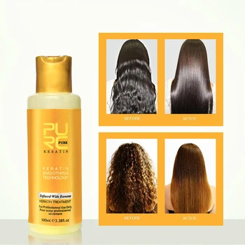

1Pc Hot Style 12% Keratin Treatment Purifying Shampoo Banana Flavor Regenerative Mask Hair Repair Damage Straighten Hair Shampoo