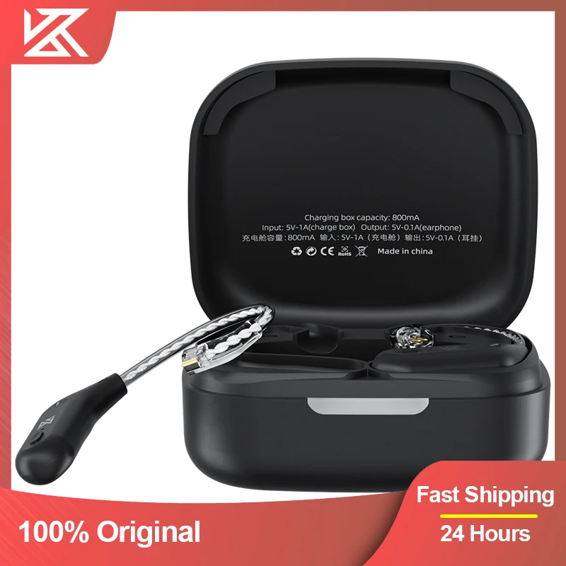 

KZ AZ09 Bluetooth 5.2 Wireless Upgrade Cable HIFI Wireless Ear Hook With Charging Case For KZ TRN CCA Earphones Headset ZAX ZSX