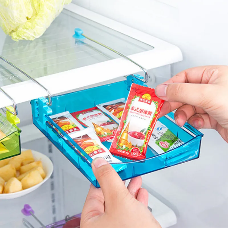 

Kitchen Accessories Organizer Fridge Organizer Storage Rack Layer Partition Refrigerator Storage Holder Drawer Organizer pf9116