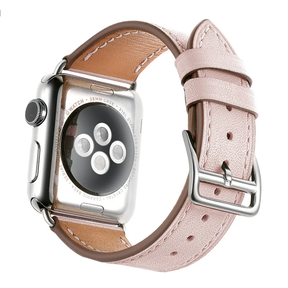 

Leather Strap For Apple Watch Band 44 mm 40mm Iwatch Bands 42mm 38mm Single Tour Wrist Belt watchband Bracelet for series 5 4 3