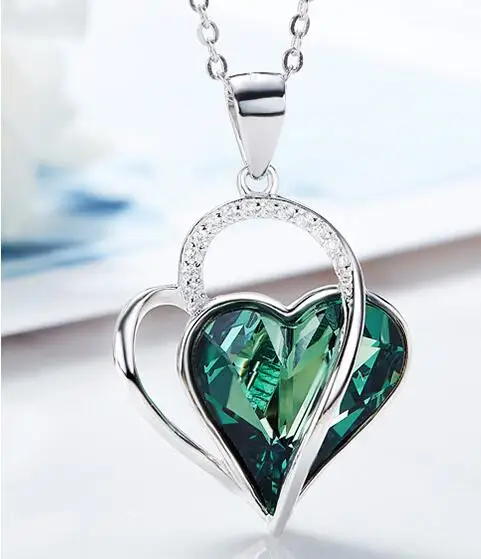 

YBB32 925 Silver Girl Necklace Birthday Wedding Party Couple Gifts
