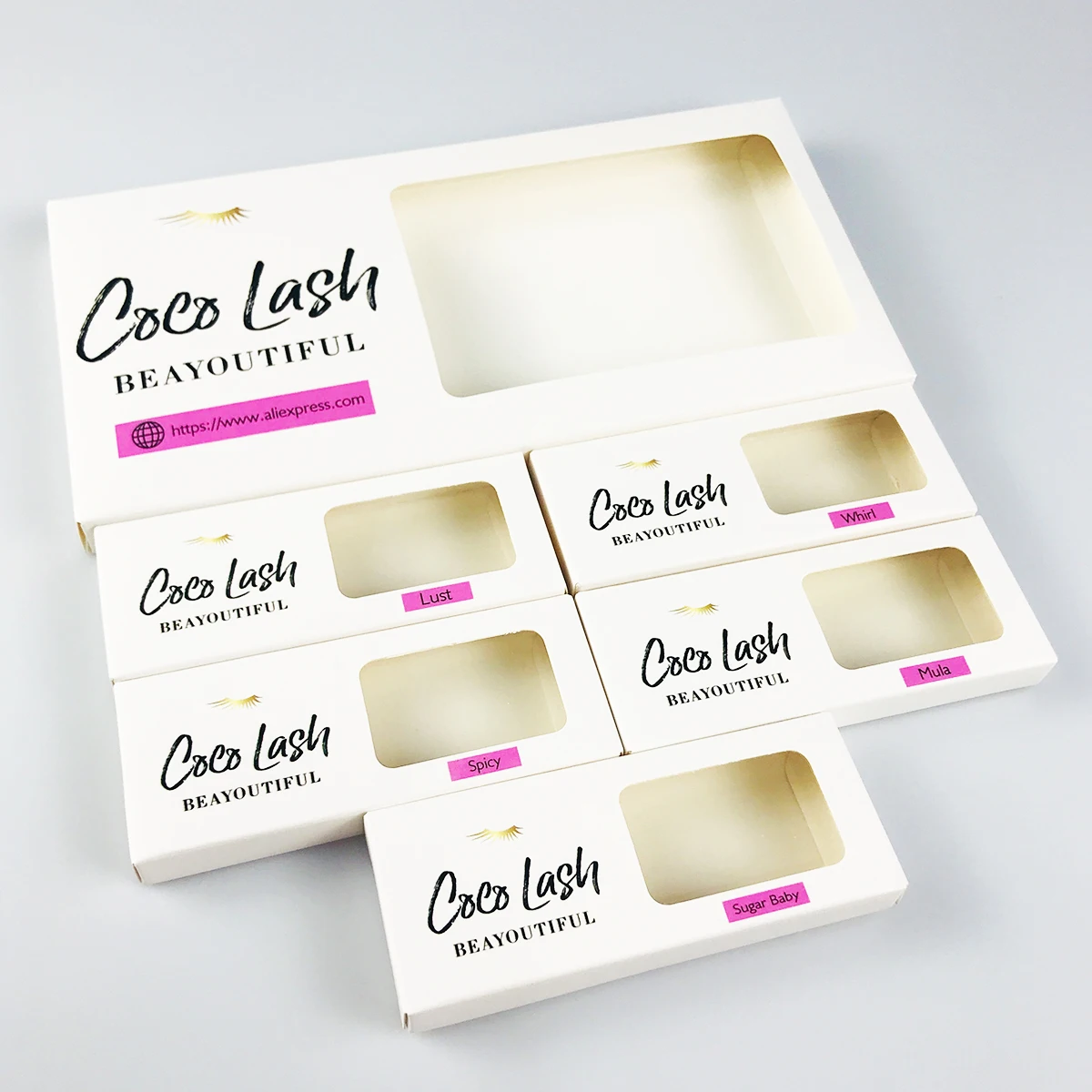 Custom 10/20/50 Sets Paper Eyelash Box Packaging Box Lash Boxes Package Custom Logo Faux Cils 25mm Mink Lashes Empty 3