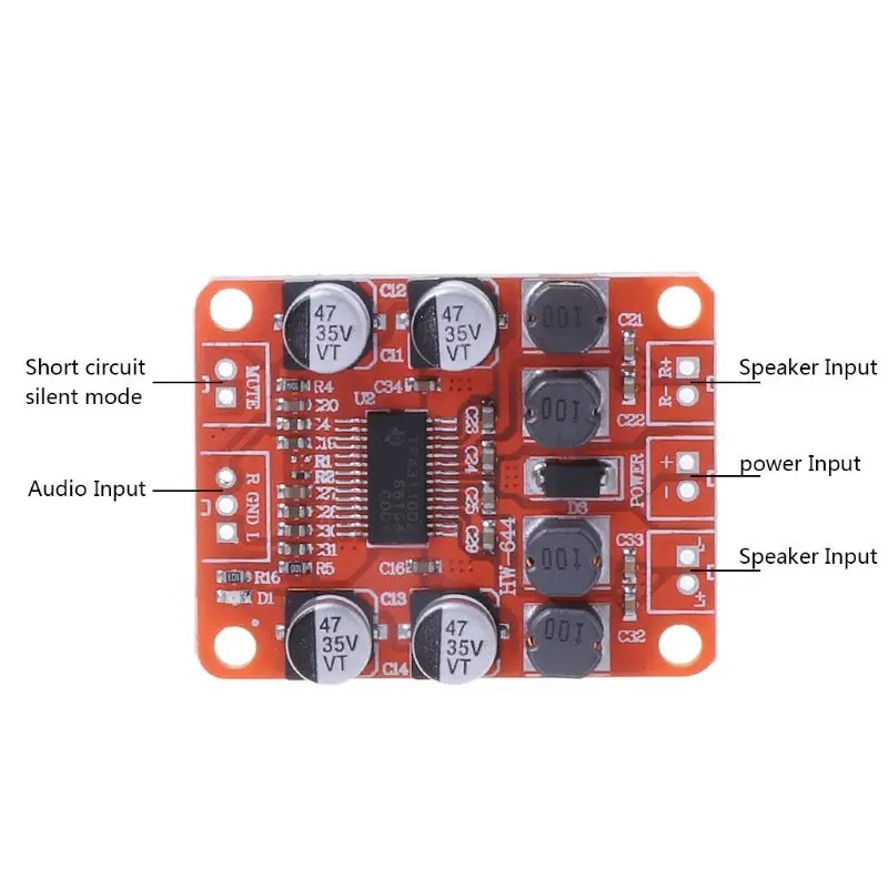 HW-644 TPA3110 Digital Amplifier Board Stereo Audio Amplified Module | Электроника
