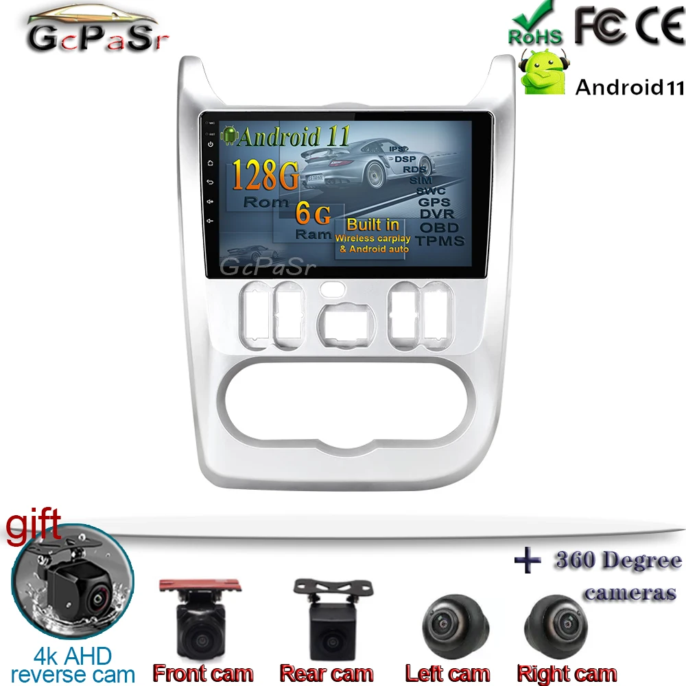 Автомагнитола для Renault Logan 1 Sandero 2009-2015 Lada Largus Lergus 2012-2020 Dacia Duster 2010-2017 android 11 |