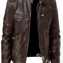 Зимний деловой джентльменский теплый кардиган на молнии с карманами, украшение из искусственной кожи, пальто с воротником, тонкая кожаная куртка на молнии