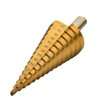 

4-12mm/4-20/4-32 Triangle Handle Directly Groove Ladder Drill Suit 3 Paper Set Steps Drill Pagoda Drill