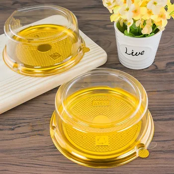 

50pcs4.5inch round child fruit cream cake packagign cup mousse dessert disposable baking decoration plastic cup with covers