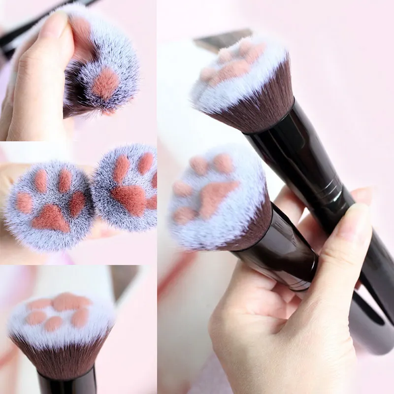 Кисть для макияжа с кошачьей лапой красивые кисти пудры Kawaii кошачья лапа кисть