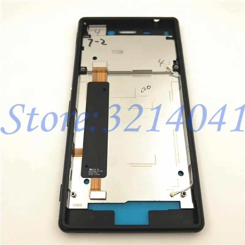 Full Housing Front Frame For Sony Xperia M4 Aqua Front Bezel Middle Frame Housing+Battery Back Cover+Power Volume Flex Cable