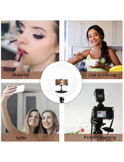 LED Ring Light 10 inch 18 inch 22 inch Dimmable Selfie Ring Lamp with Tripod Photography LED Ring Light 10 inch 18 inch 22 inch Dimmable Selfie Ring Lamp with Tripod Photography Lighting for Phone Makeup Youtube Video