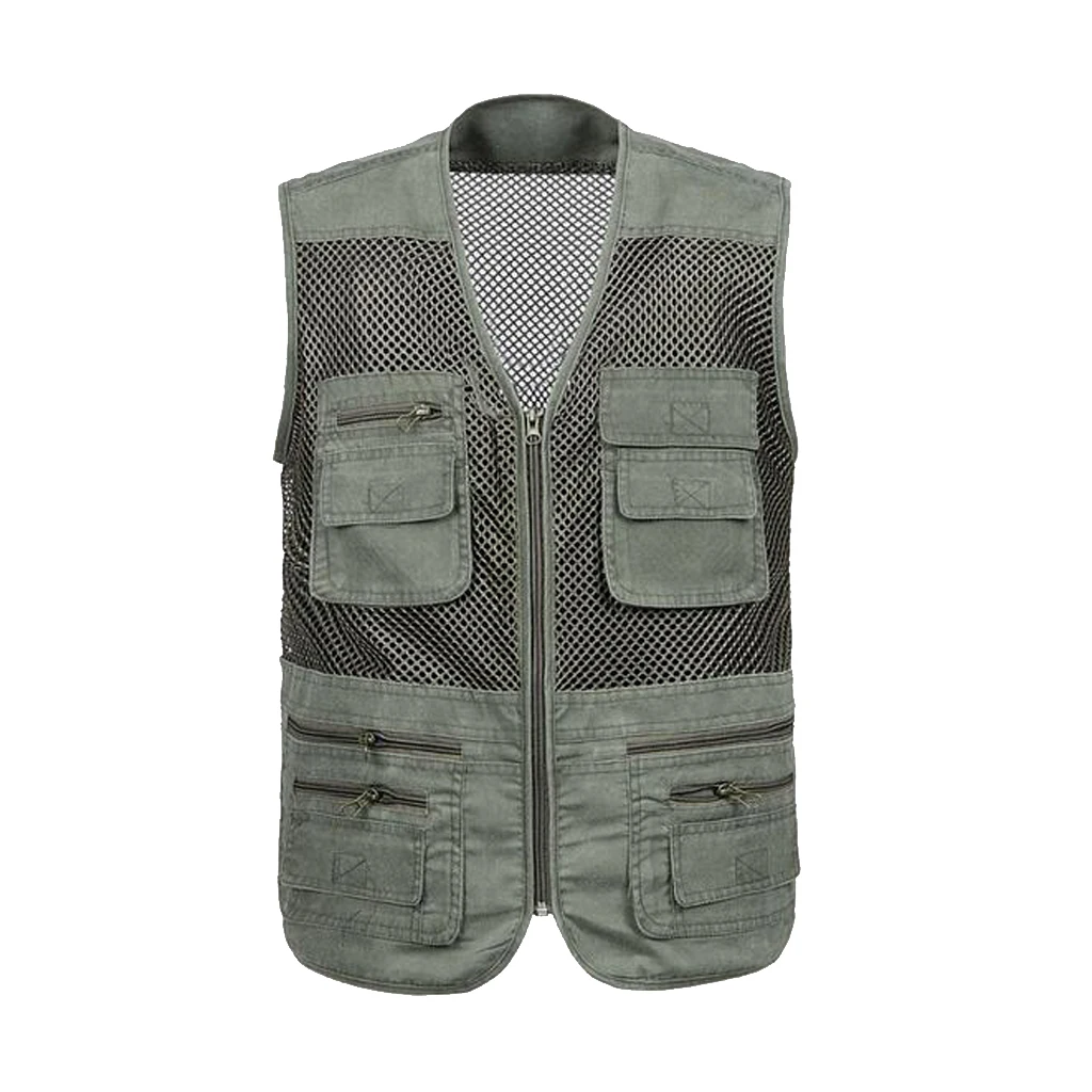 Men's Mesh Photography Fishing Travel Outdoor Quick Vest Jackets Breathable J2F6 