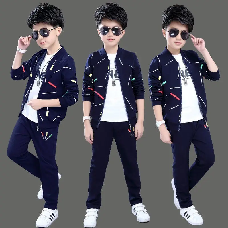 Kids Boy Clothes Autumn Winter Set 2021 Childrens Clothing Boys Sports Sweatshirt 3Pcs Sets Clothes For Boys 4 6 8 10 12 Years