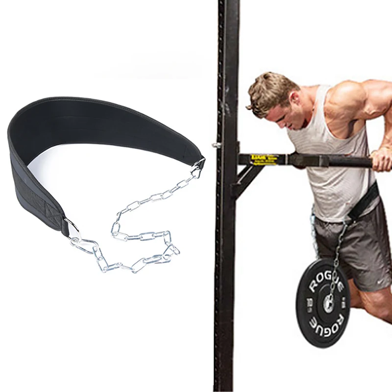 

Adjustable Weight Dipping Belts Pull-up Muscle Training Single/Double Ring Back Support Strap With Chain