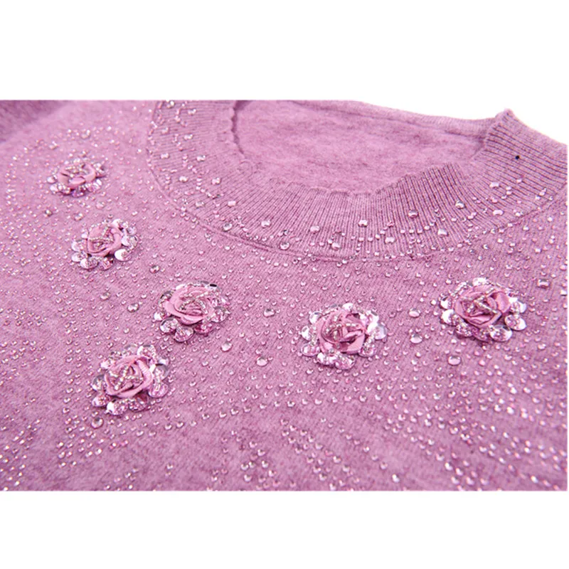 Autumn Winter Women Wool Sweater Plus size 4XL Loose Long-sleeved Warm Knitted Pullover Sweaters Mother Short Casual Jumpers