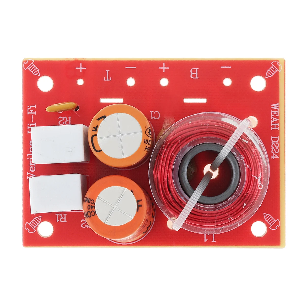 WEAH D222 12V 60W Speaker 2 Way Audio Frequency Divider Loudspeaker 2 Unit Crossover Filters with 48Hz-20KHz for Speakers